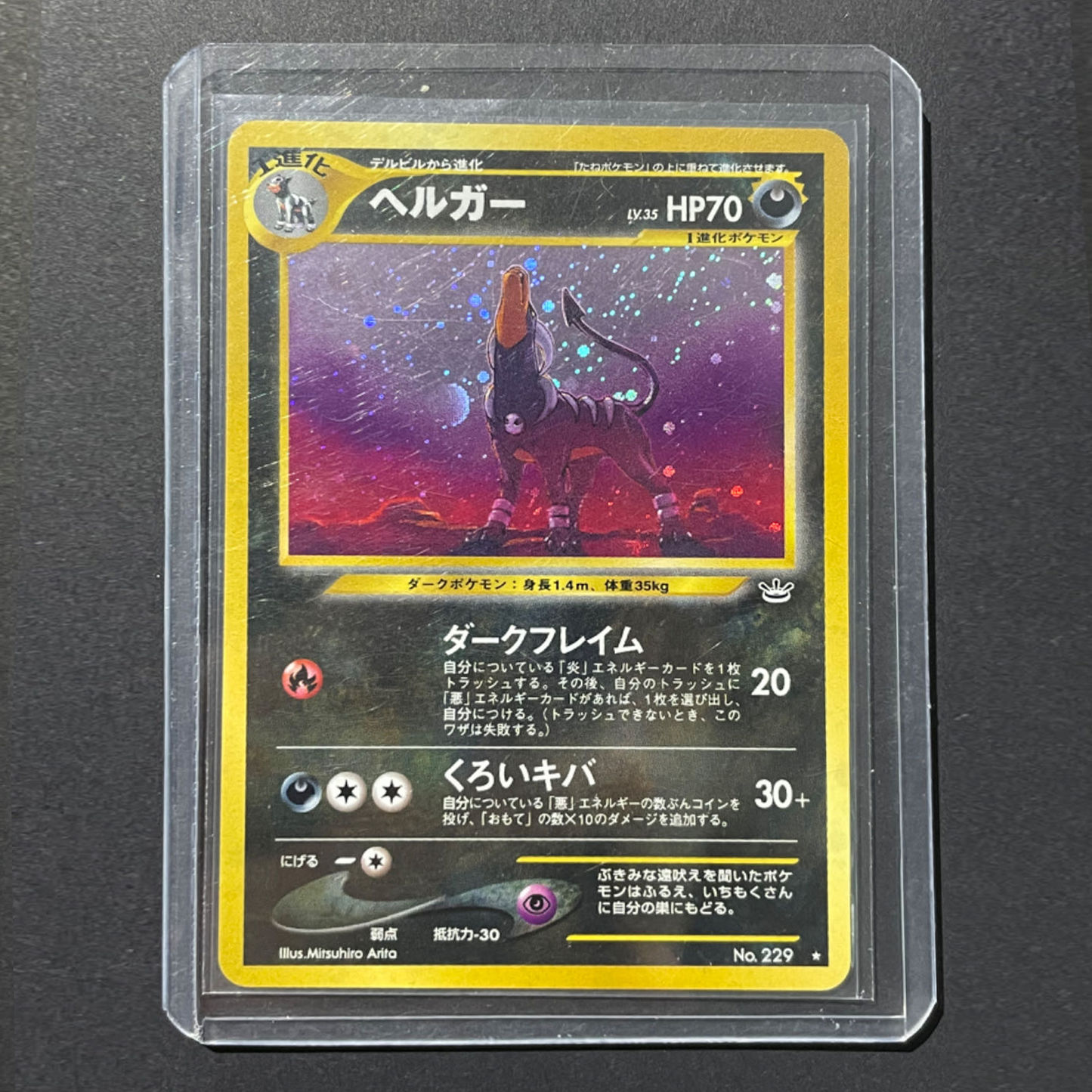 Japanese Houndoom No.229 Holo Neo Revelation 2000 Vintage Pokémon TCG