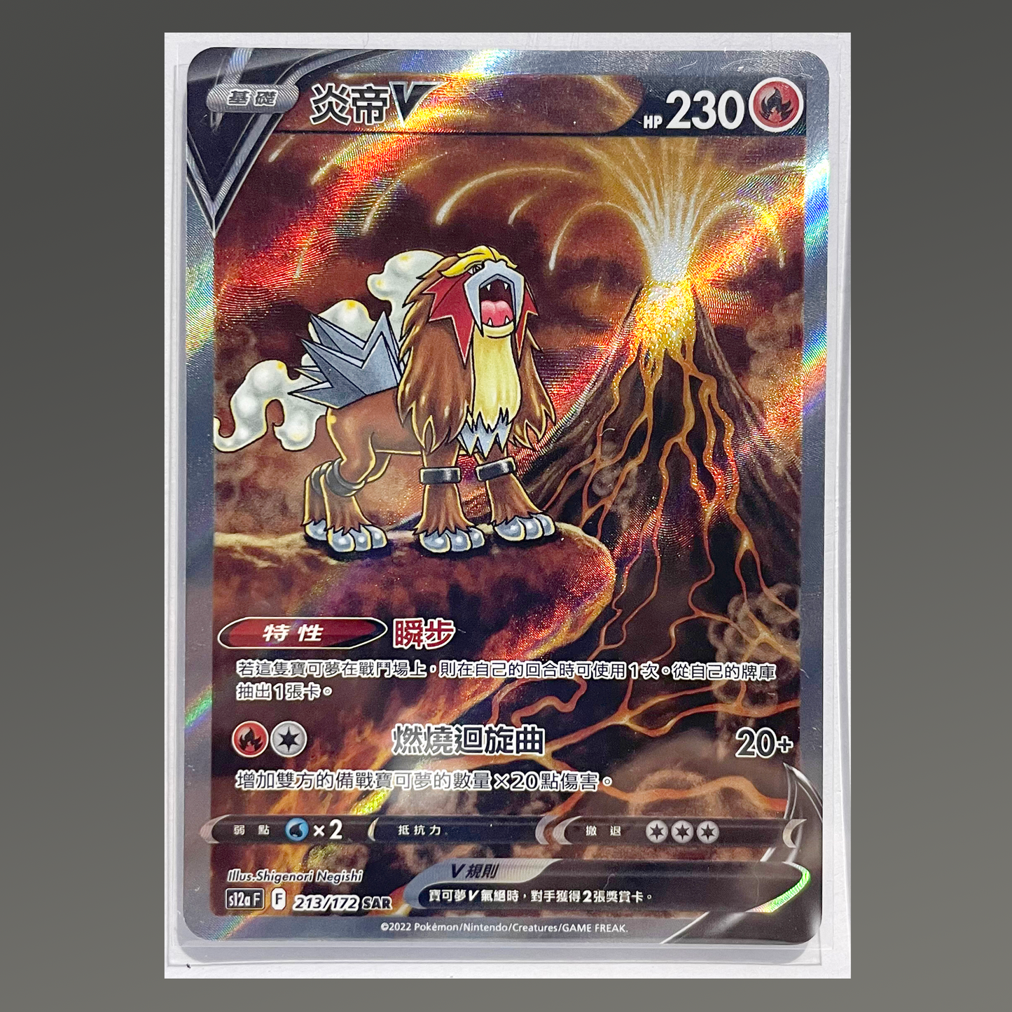 Chinese CHN Entei V #213/172 SAR VSTAR Universe s12a Pokémon TCG