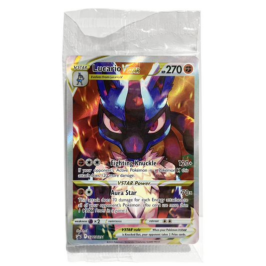 English Lucario Vstar Promo (Sealed Pack) SWSH291 Sword & Shield BLACK STAR Crown Zenith Pokémon TCG