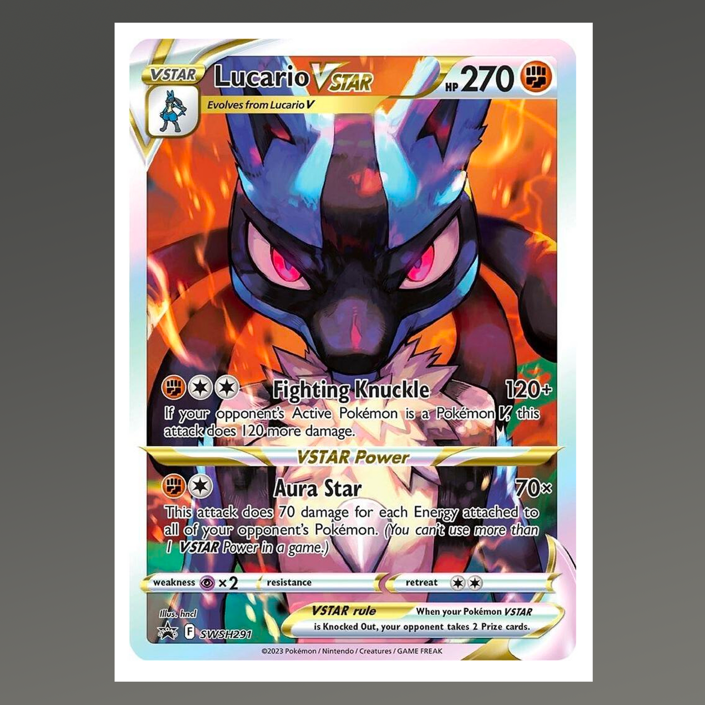 English Lucario Vstar Promo (Sealed Pack) SWSH291 Sword & Shield BLACK STAR Crown Zenith Pokémon TCG