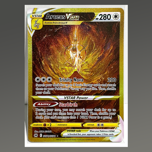 English Arceus Vstar #GG70/GG70 Secret Rare Full Art Crown Zenith Pokémon TCG