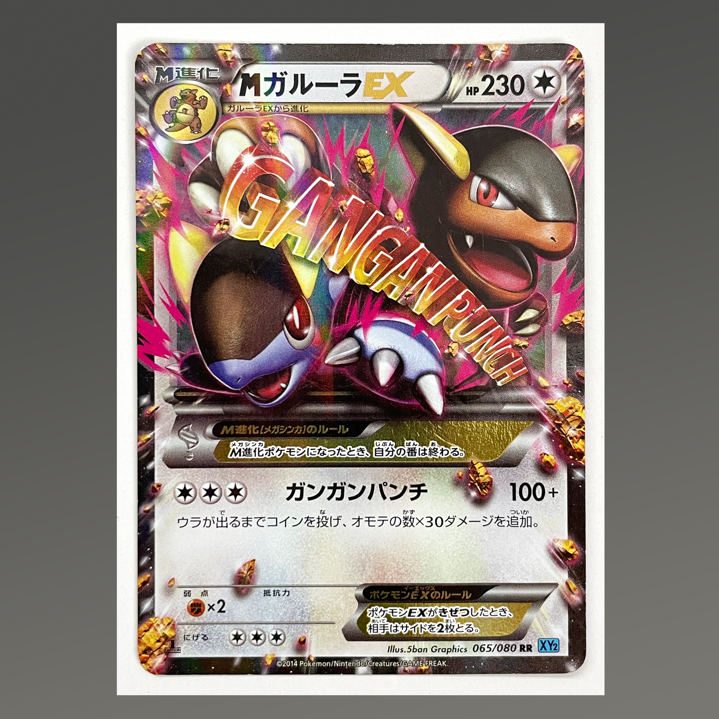 Japanese M Kangaskhan EX #065/080 RR XY2 Wild Blaze 2014 Pokémon TCG