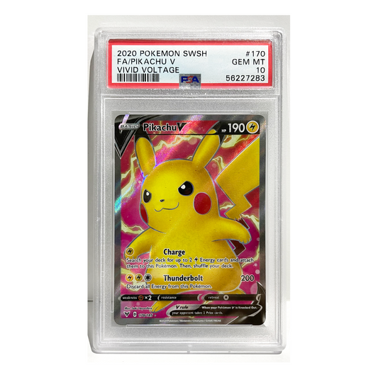 English PSA 10 Pikachu V #170/185 FA Vivid Voltage Pokémon TCG