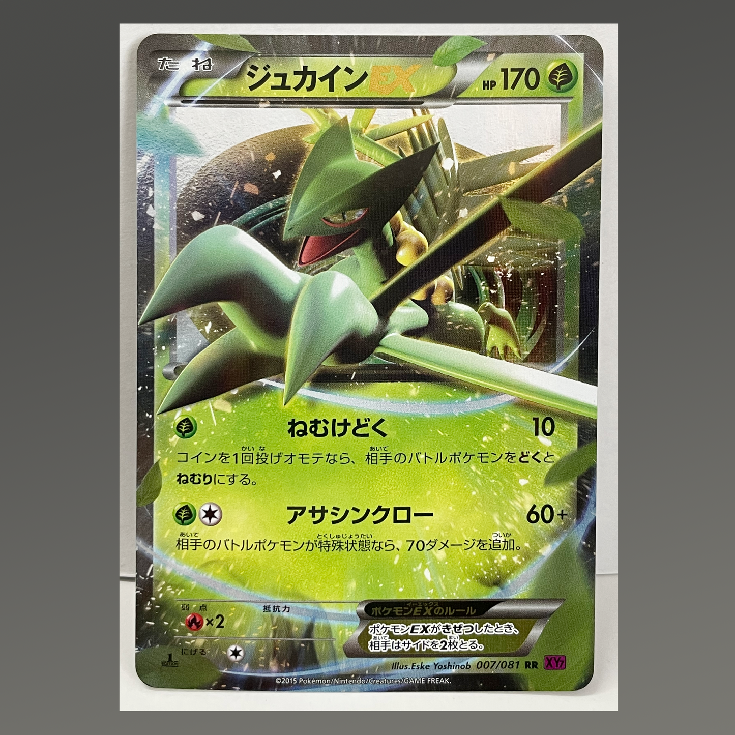 Japanese Sceptile Ex #007/081 RR XY7 Bandit Ring 2015 Pokémon TCG